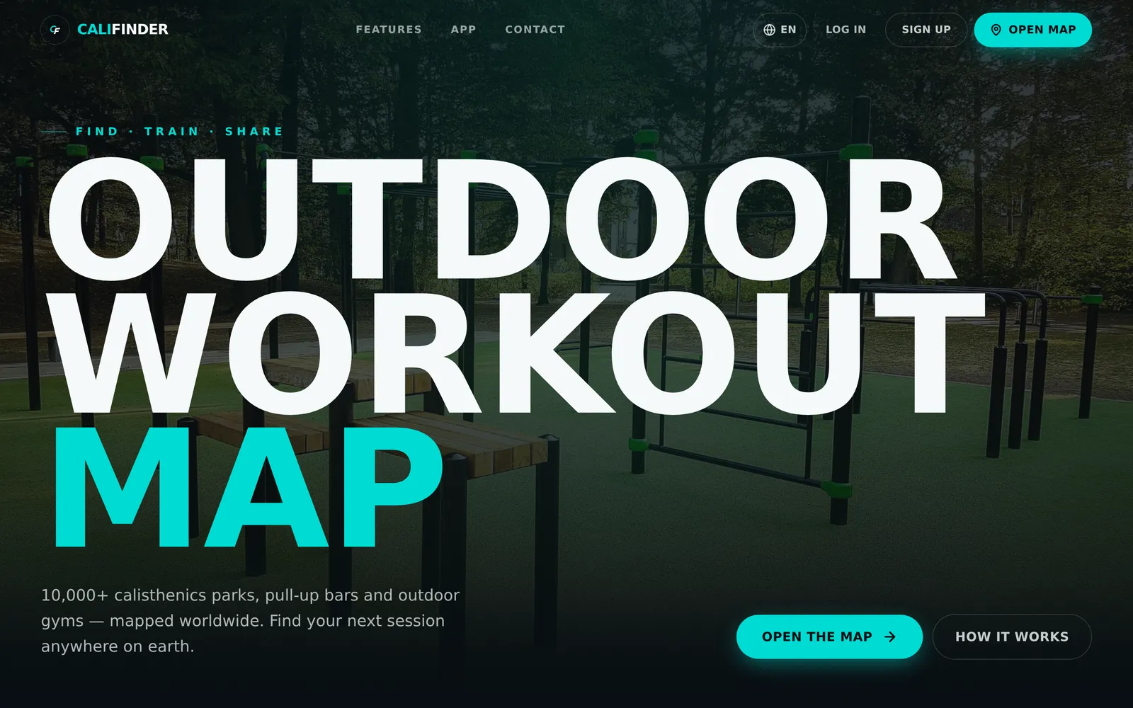 CaliFinder platformas UI/UX dizains